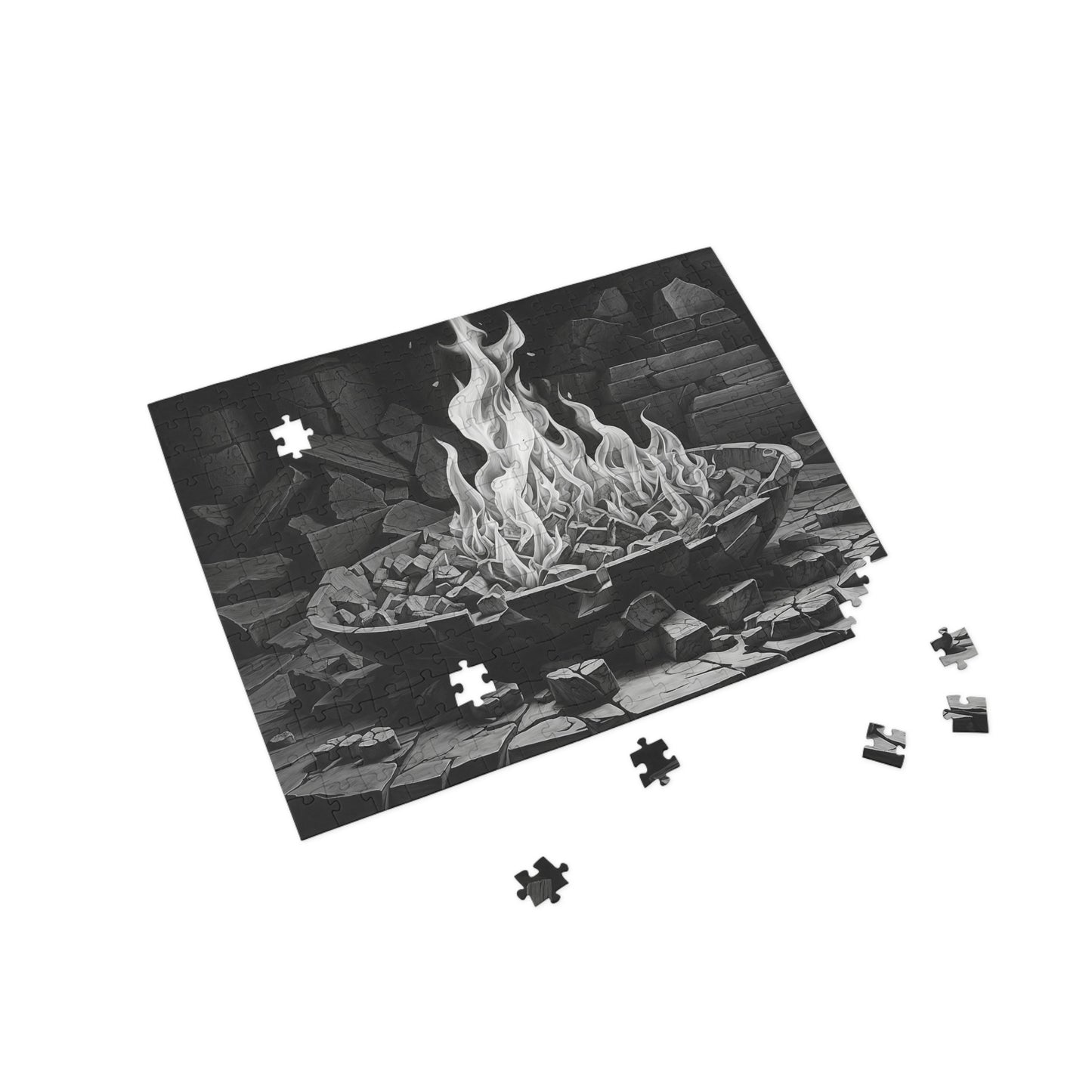 Monochrome Blaze: The Charcoal Puzzle