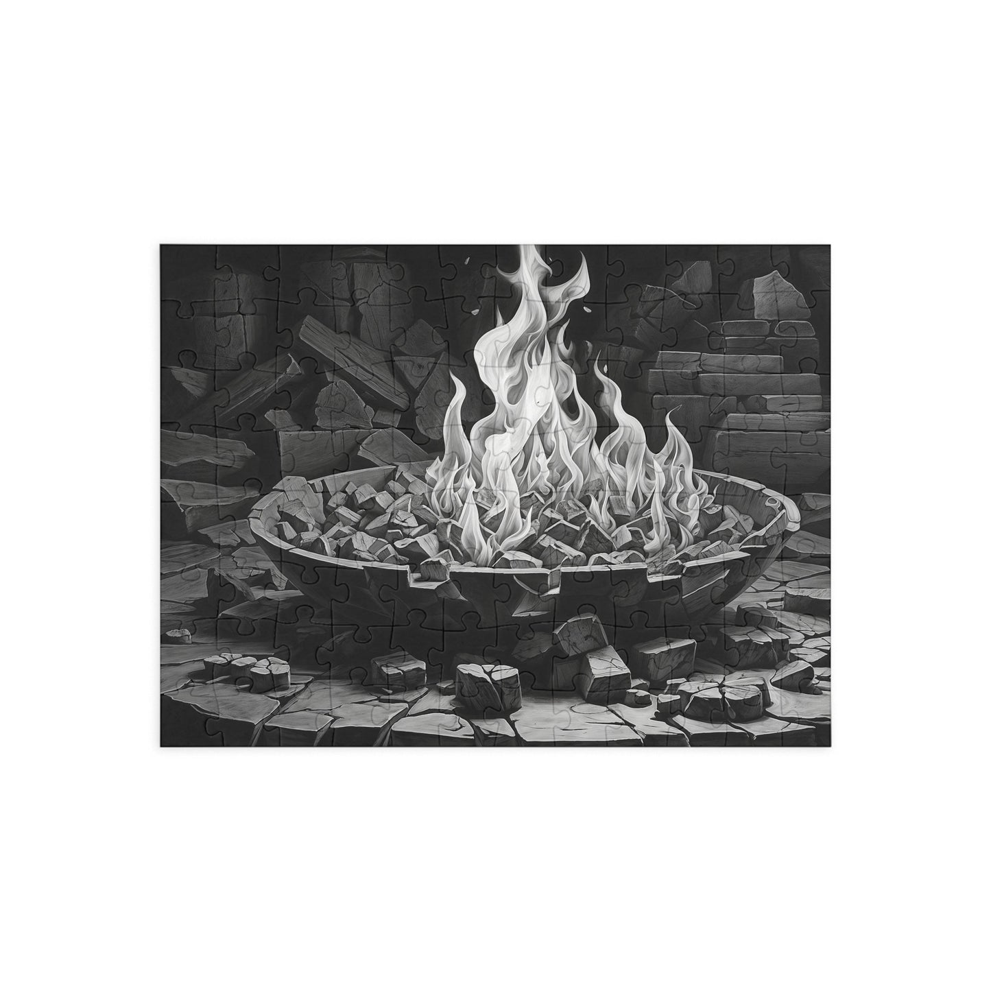 Monochrome Blaze: The Charcoal Puzzle