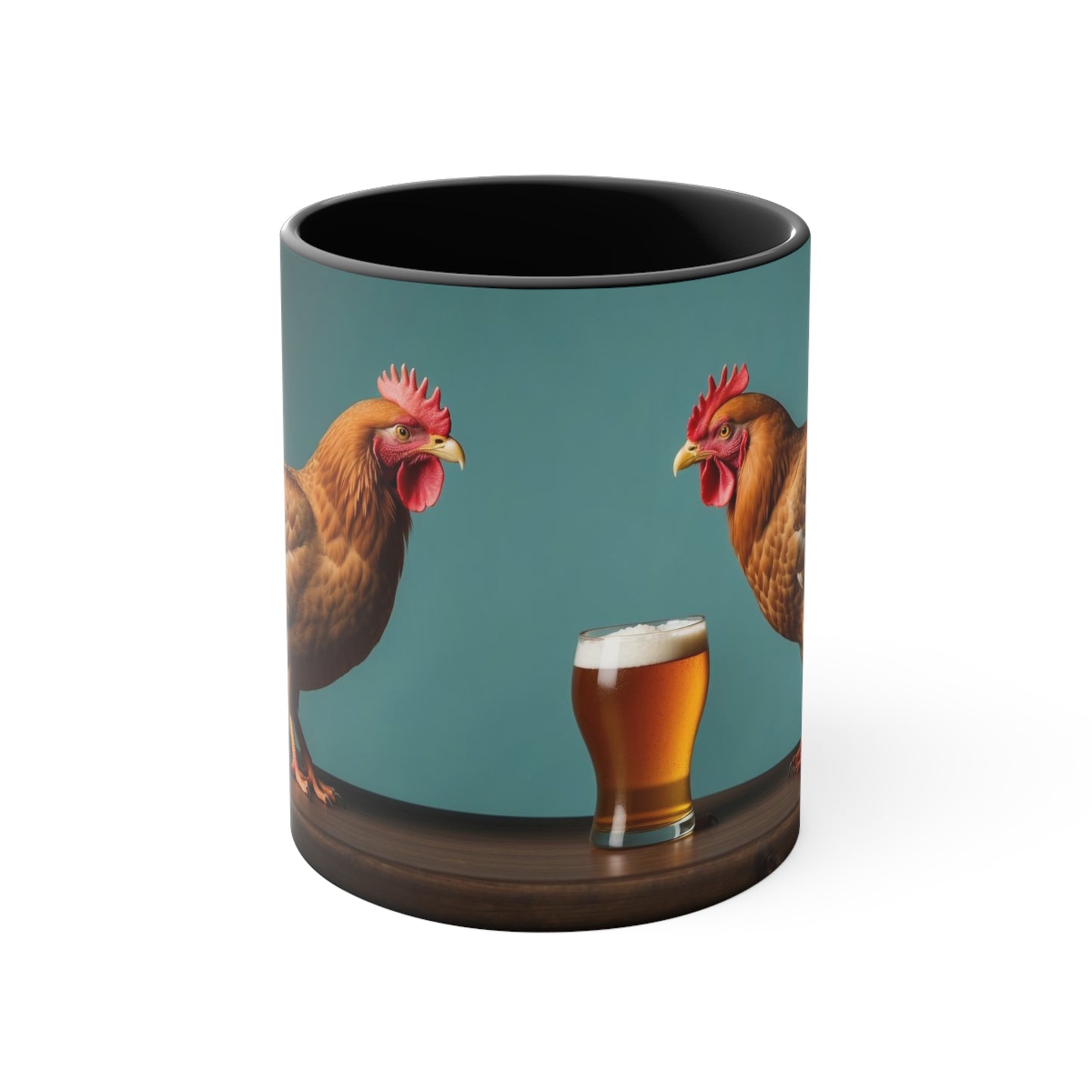 Clucking Over a Cold One Accent Coffee Mug, 11oz