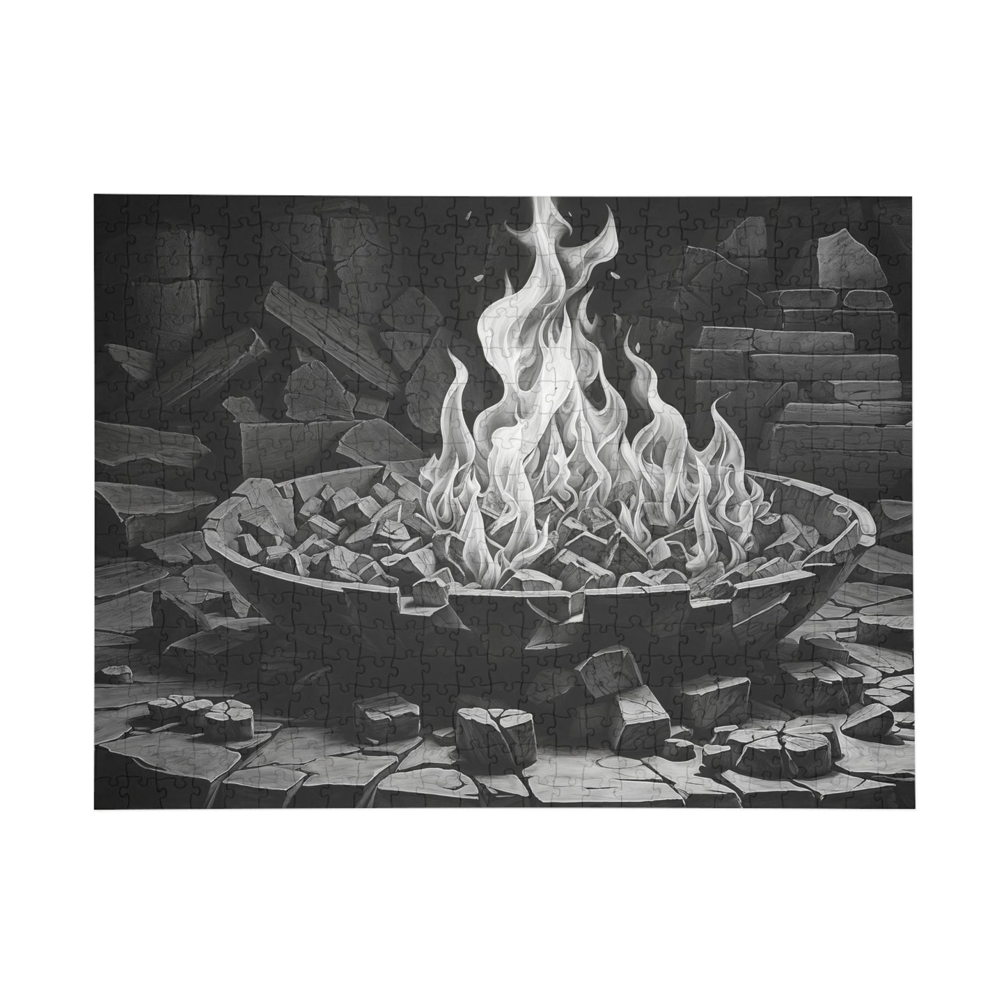 Monochrome Blaze: The Charcoal Puzzle