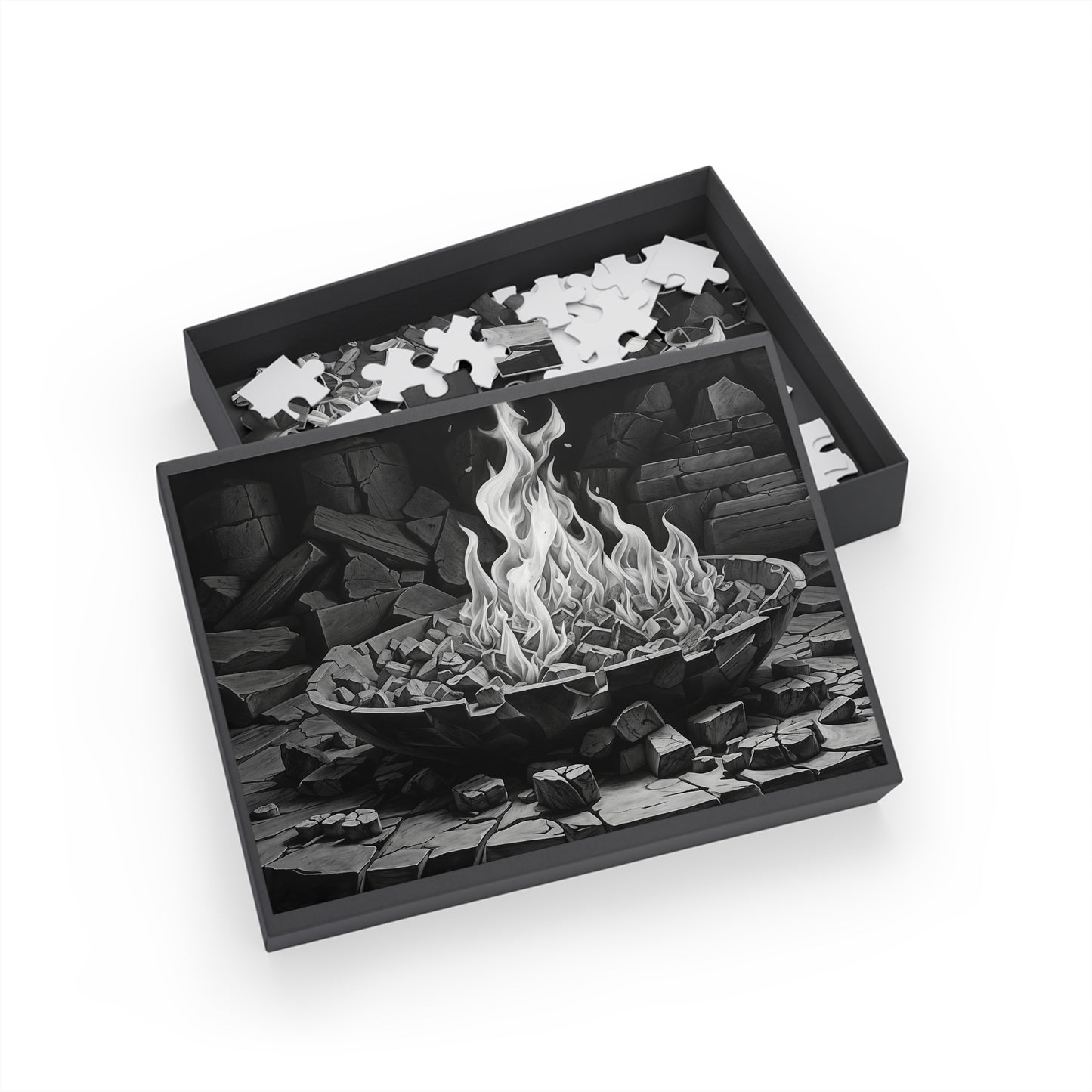 Monochrome Blaze: The Charcoal Puzzle