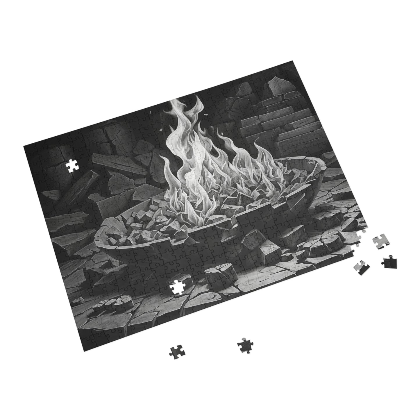 Monochrome Blaze: The Charcoal Puzzle