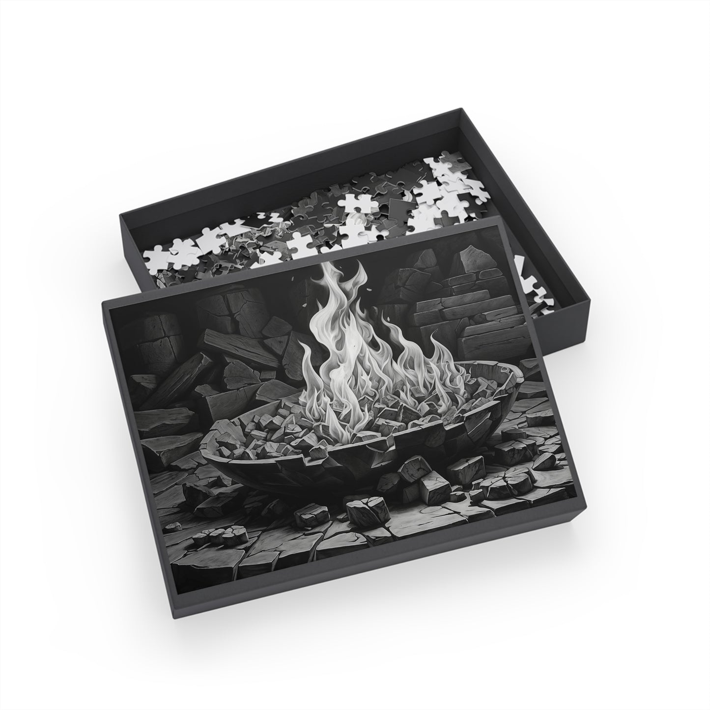 Monochrome Blaze: The Charcoal Puzzle