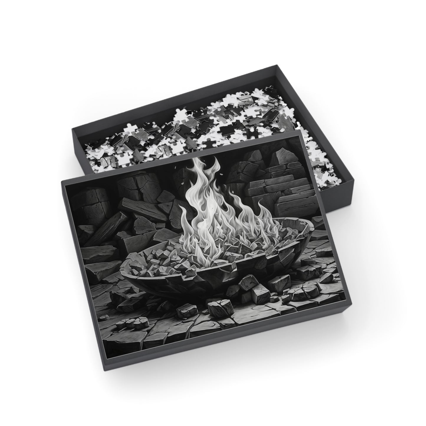 Monochrome Blaze: The Charcoal Puzzle